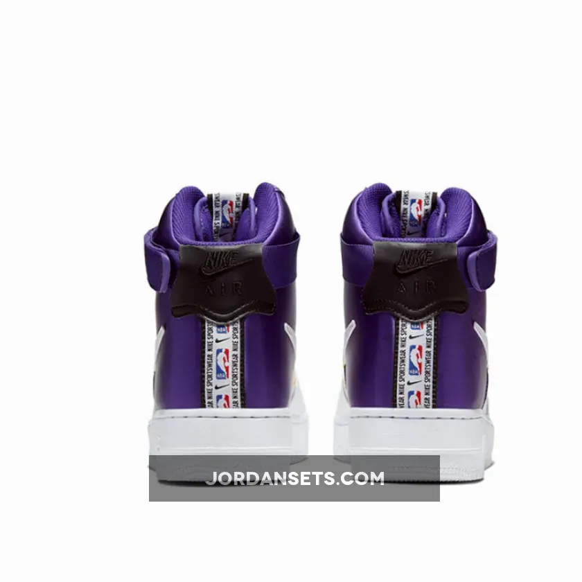 NBA x Nike Air Force 1 High 'Lakers' - nike air force 1 '07 lv8 high nba lakers