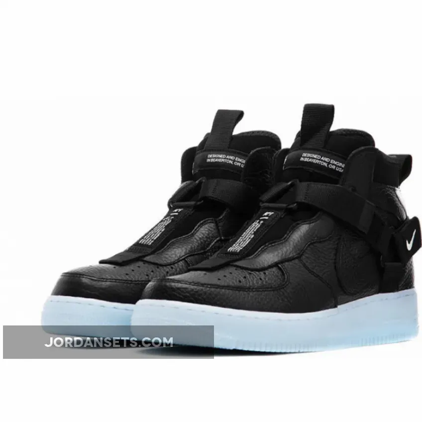 Nike Air Force 1 Mid Utility Black Blue AQ9758-001 For Sale