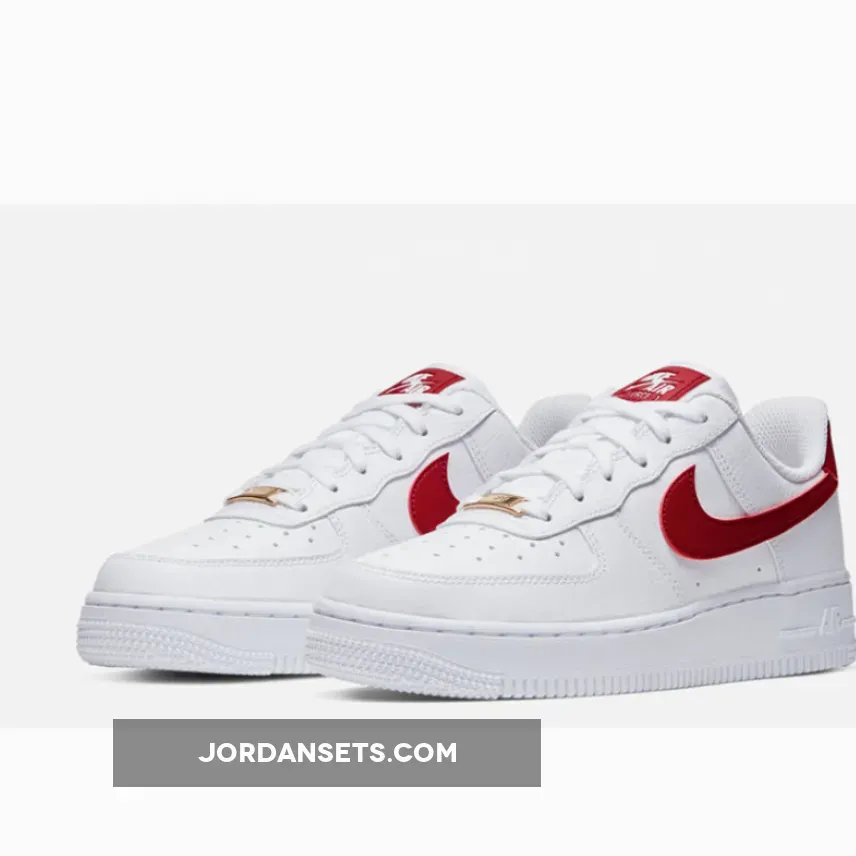 Nike Air Force 1 '07 'White Noble Red' - nike air forces red