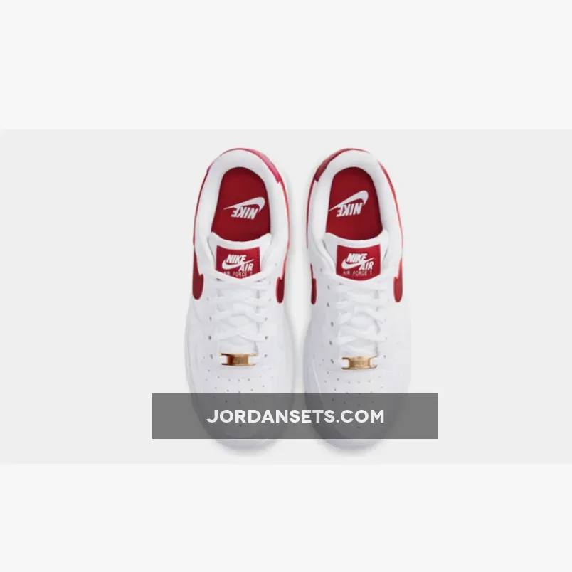 Nike Air Force 1 '07 'White Noble Red' - nike air forces red