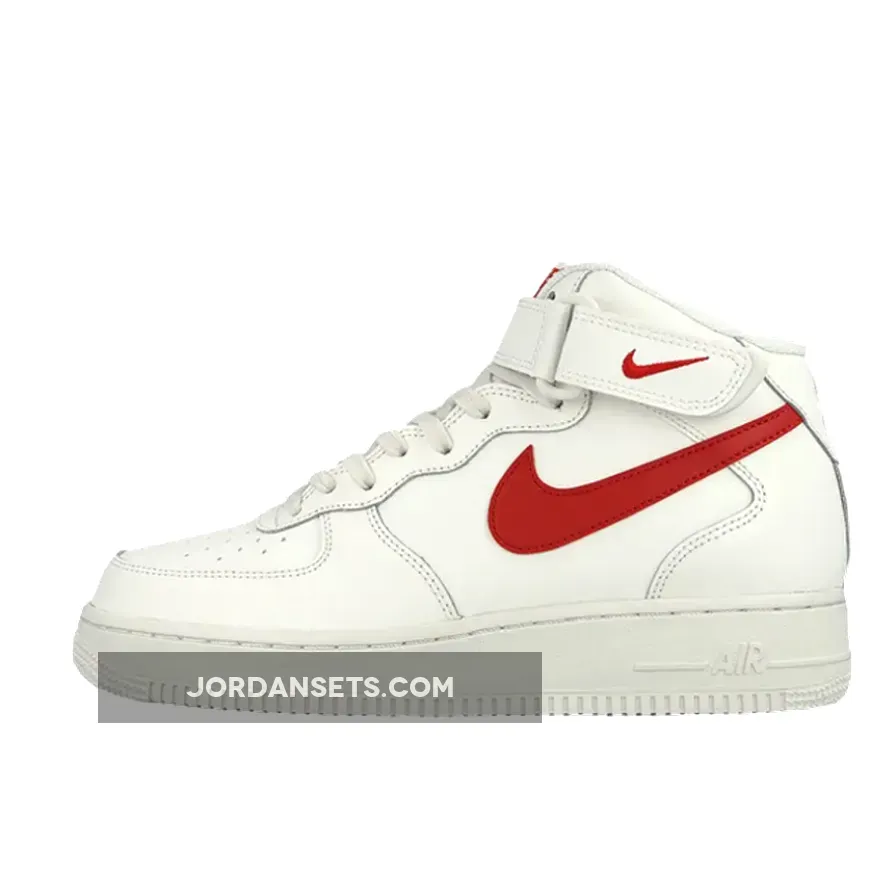 Nike Air Force 1 Mid 07 White Red 315123-126 - air force 1 sail university red