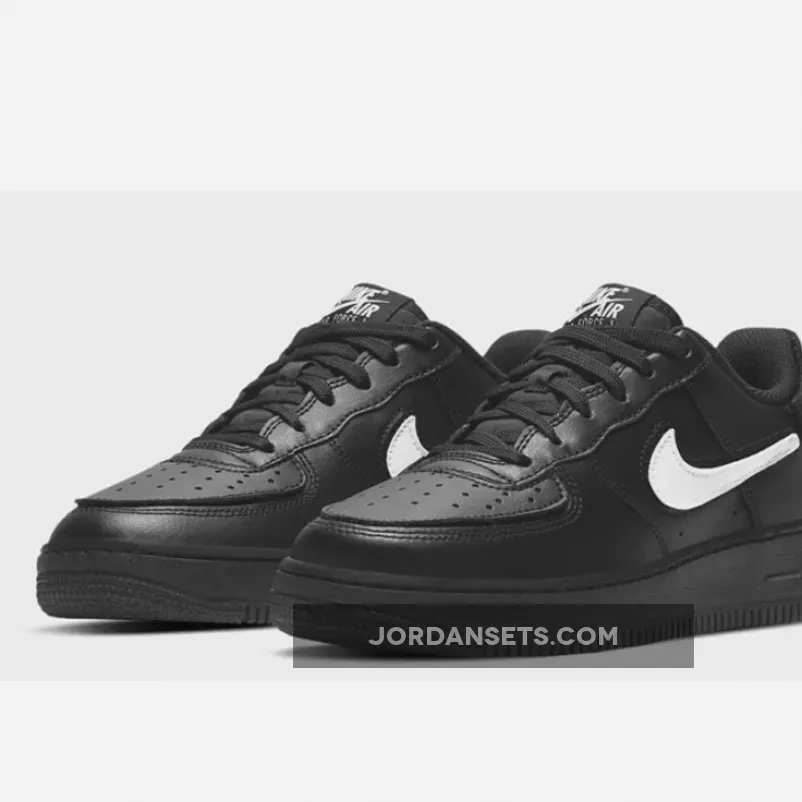 Nike Air Force 1/1 GS Black White For Womens DB2812-001 For Sale