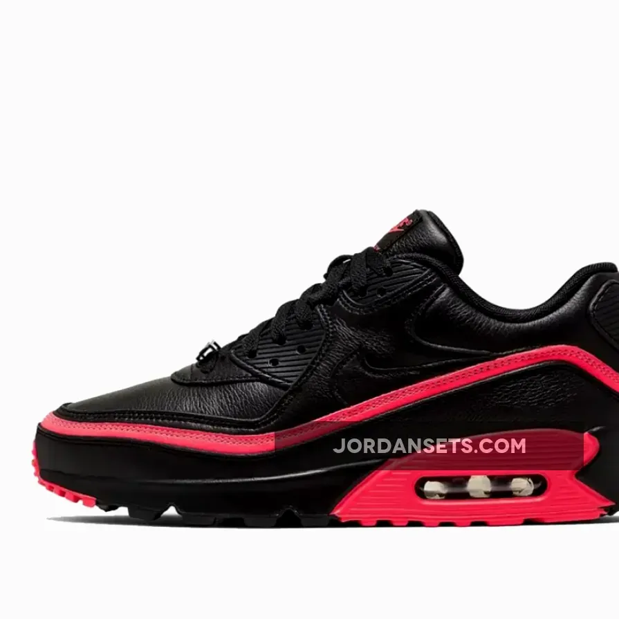 Undefeated x Nike Air Max 90 Black/Solar Red / nike air max 90 red and black