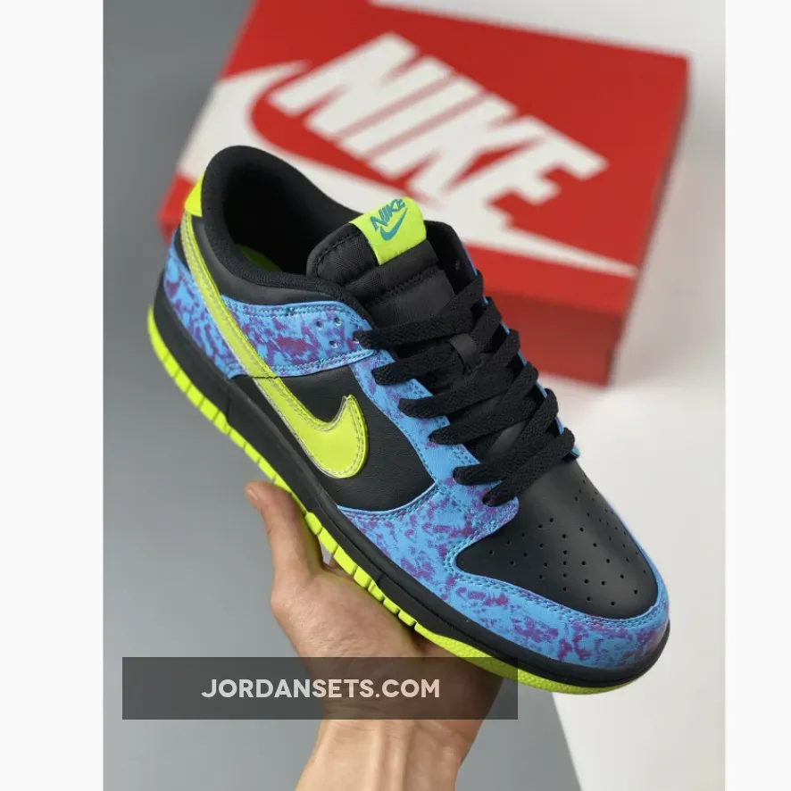 Nike Dunk Low 'Acid Wash' Multi-Color/Volt-Black-Baltic Blue - lets dance dunks