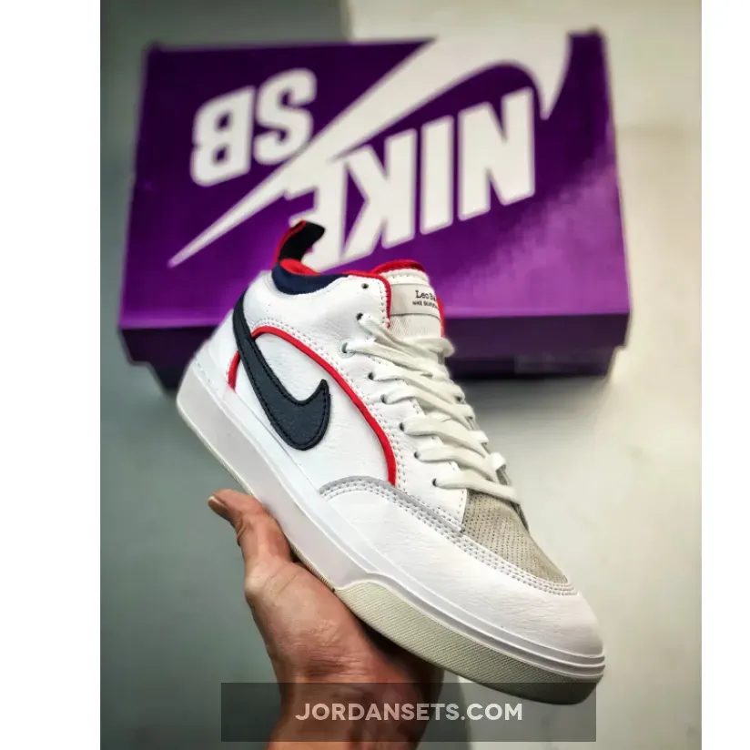Nike SB React Leo White Navy Red FD0268-100 Best