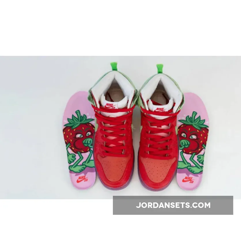 Todd Bratrud x Nike SB Dunk High Strawberry Cough Red CW7093-600 - strawberry nike dunk