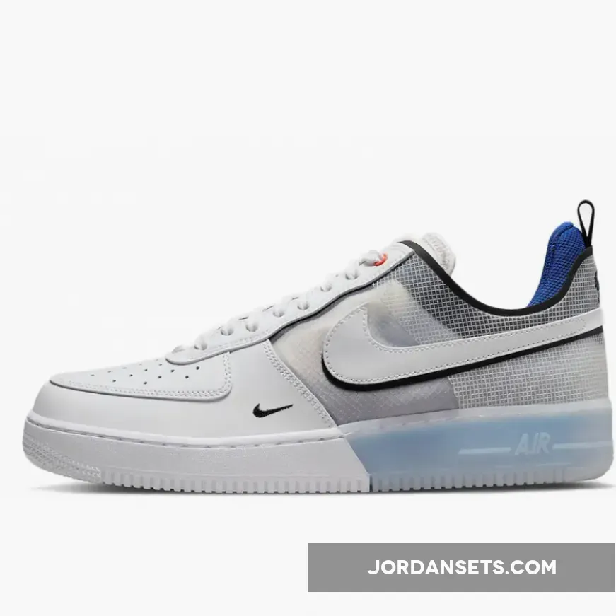 Nike Air Force 1 Low React White/Light Photo Blue DH7615-101 #nike air force 1 react white