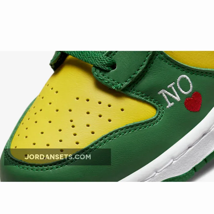 Supreme x Nike SB Dunk High 'By Any Means Brazil' Yellow Green #nike dunk high brazil