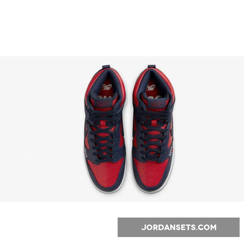 Supreme x Nike Dunk High Navy Red DN3741-600 #by any means supreme dunk