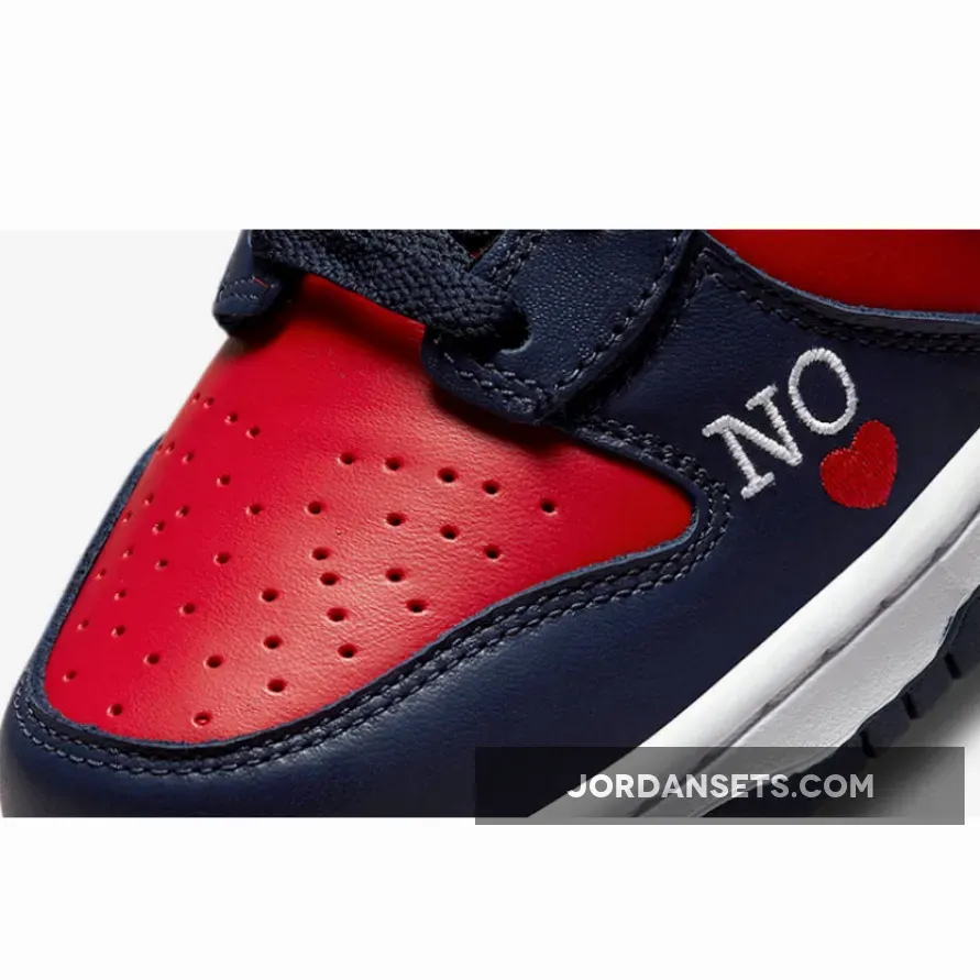 Supreme x Nike Dunk High Navy Red DN3741-600 #by any means supreme dunk