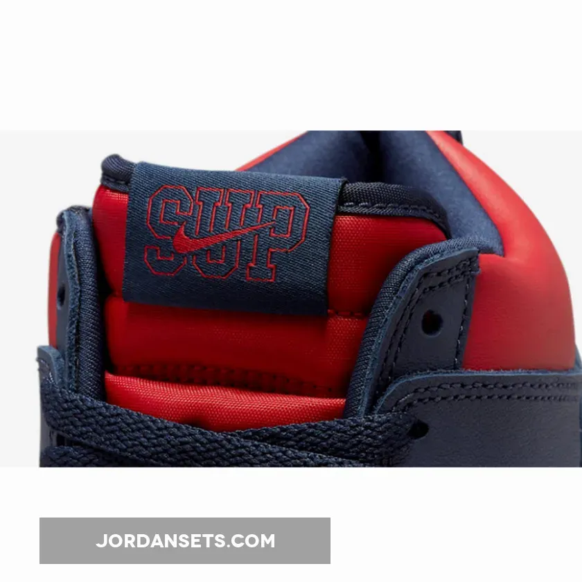 Supreme x Nike Dunk High Navy Red DN3741-600 #by any means supreme dunk