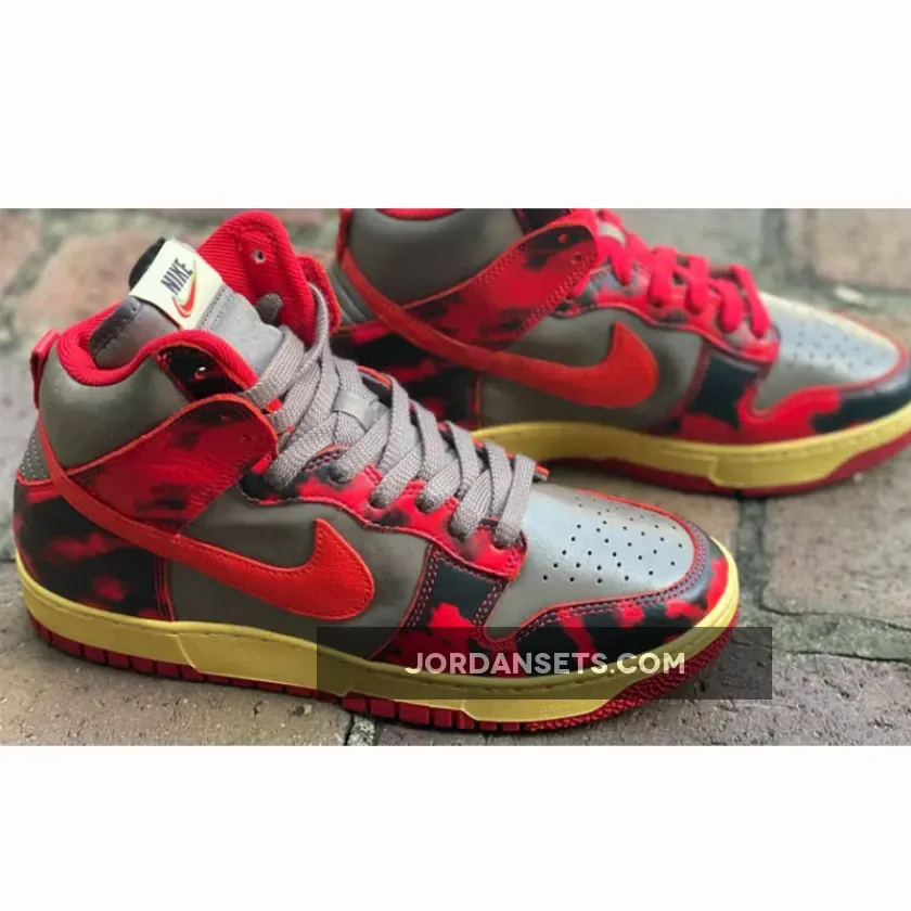 Nike Dunk High 1985 'Red Acid Wash' DD9404-600 - dunk high red acid wash
