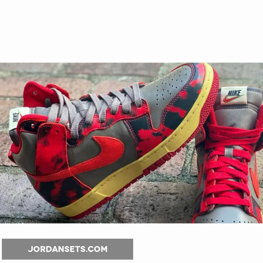 Nike Dunk High 1985 'Red Acid Wash' DD9404-600 - dunk high red acid wash