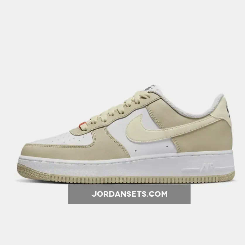 Nike Air Force 1 Low White/Rattan-Team Orange-Coconut Milk-Black #nike air force 1 low '07 coconut milk rattan