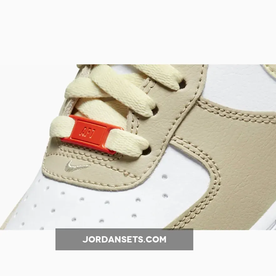 Nike Air Force 1 Low White/Rattan-Team Orange-Coconut Milk-Black #nike air force 1 low '07 coconut milk rattan