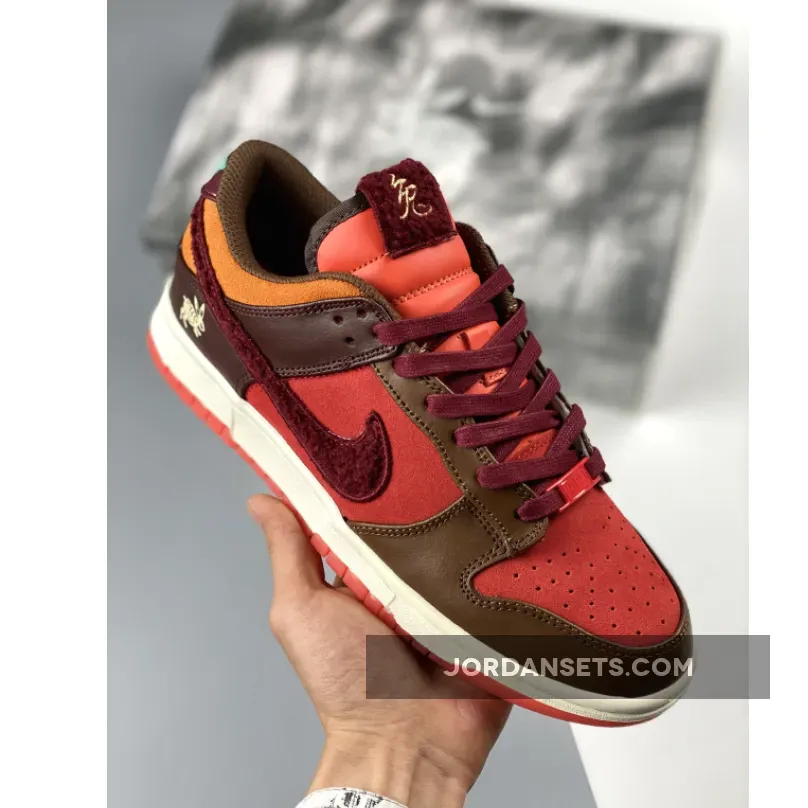 Nike Dunk Low Year of the Rabbit Orange Brown FD4203-661 - orange and brown nike dunks