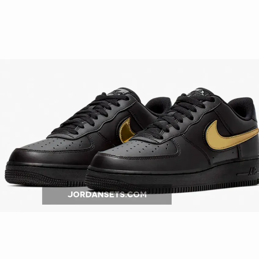 Nike Air Force 1 Low Removable Swoosh Black CT2252-001 / air force 1 removable swoosh