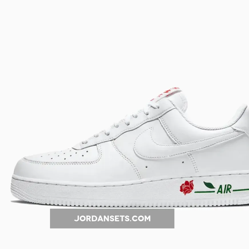 Nike Air Force 1 Low 'Rose' White/University Red-Pine Green air force roses