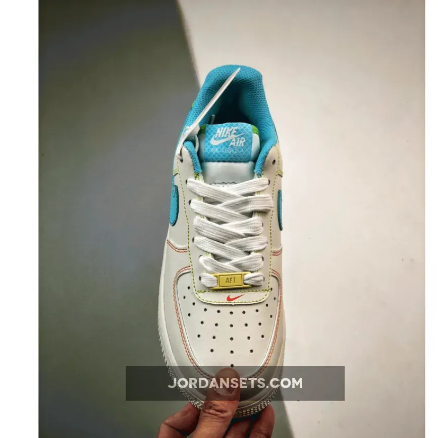 Nike Air Force 1 Low Rainbow Stitch White FJ4614-100 Nike Air Force 1 Low Rainbow Stitch White FJ4614-100