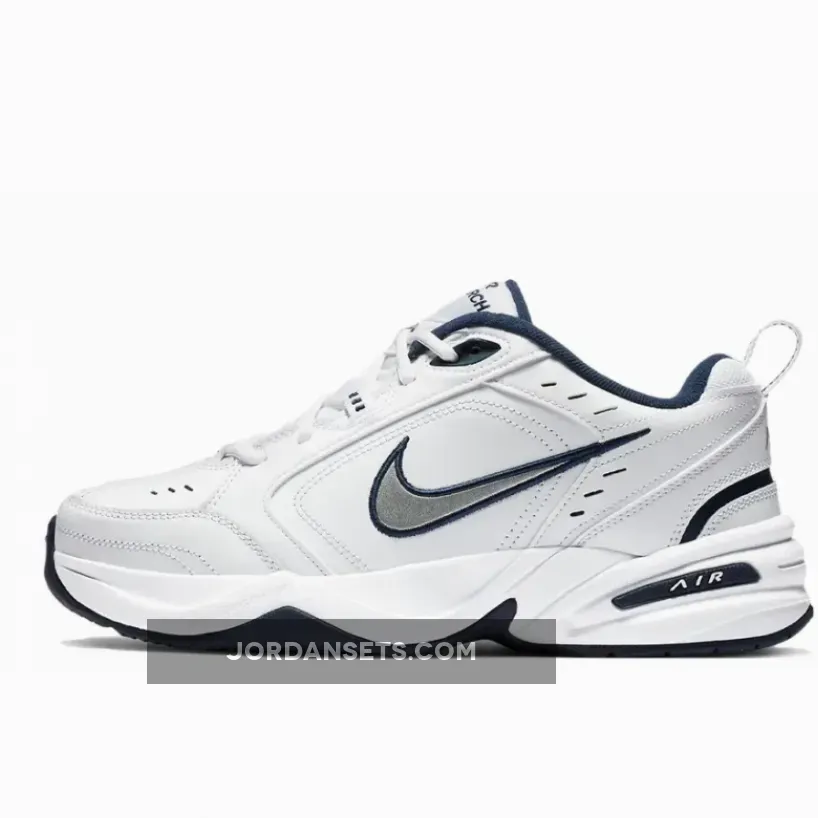 Nike Air Monarch 4 White Metallic Silver 415445-102 - nike monarch white