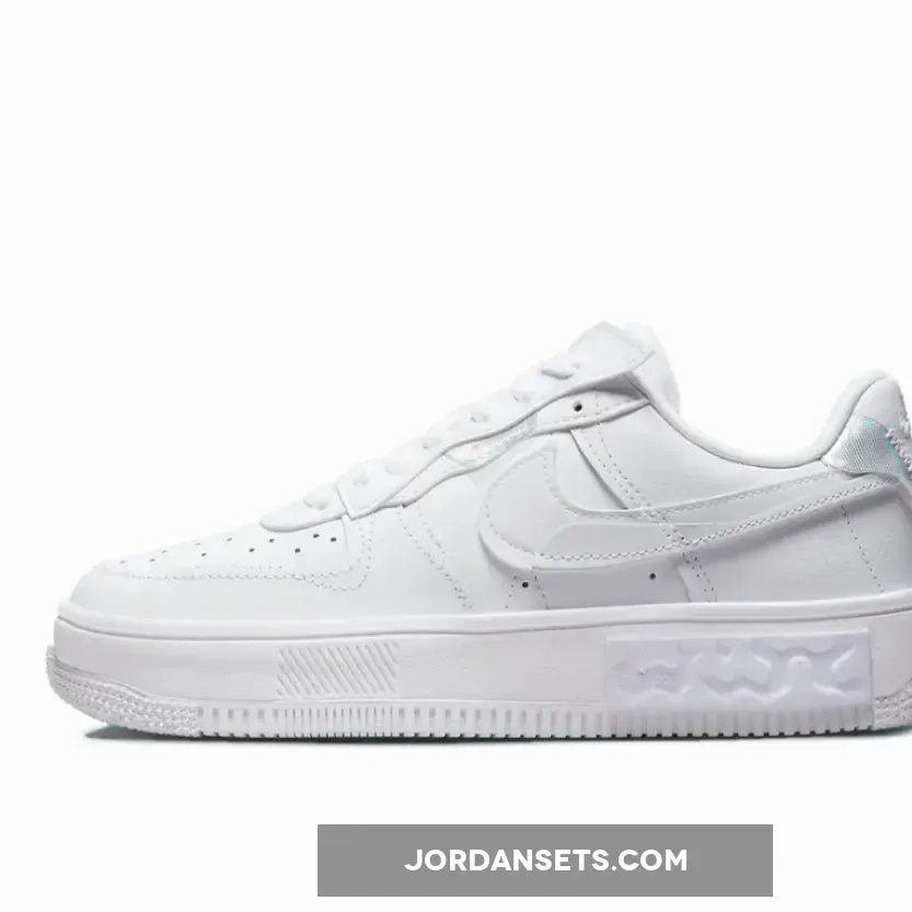 Nike Air Force 1 Fontanka Iridescent White For Womens DQ5021-100 - nike air force 1 fontanka sneakers in triple white