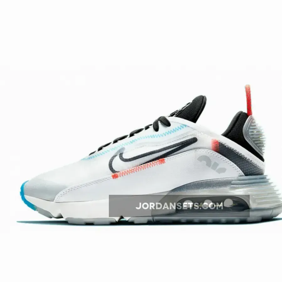 Nike Air Max 2090 White/Black-Pure Platinum-Bright Crimson #air max 2090 pure platinum