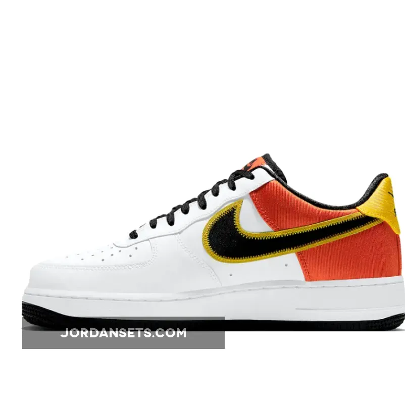Nike Air Force 1 Low 'Rayguns' White/Black/Orange Flash/Amarillo CU8070-100 / tenis nike amarillos