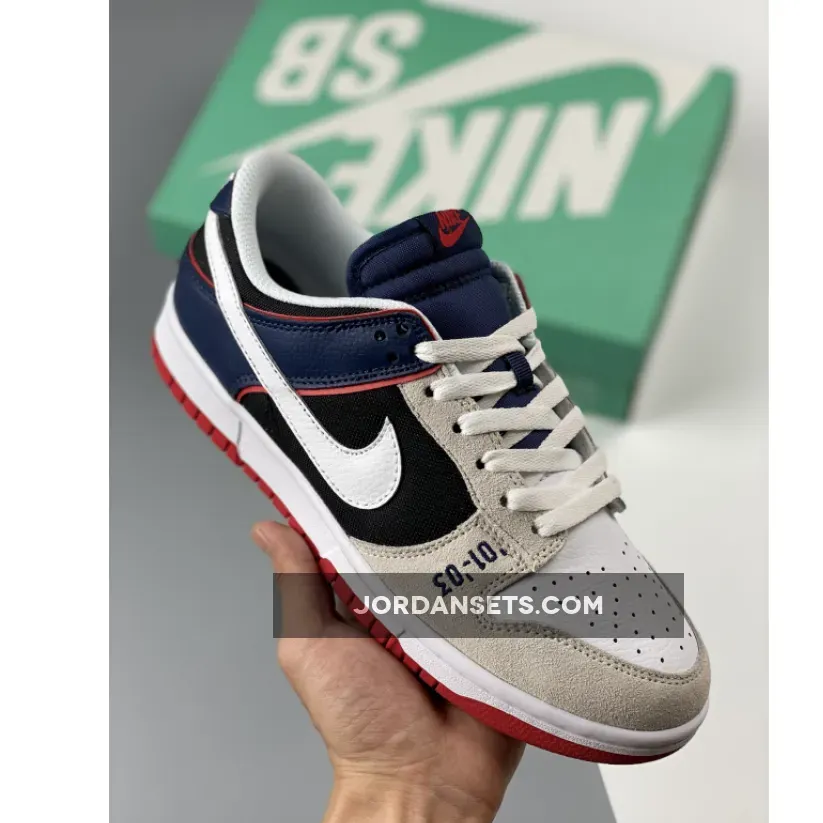 Nike Dunk Low "01-03" White/Grey-Dark Blue, Nike Dunk Low Dark Blue Grey 1672819678