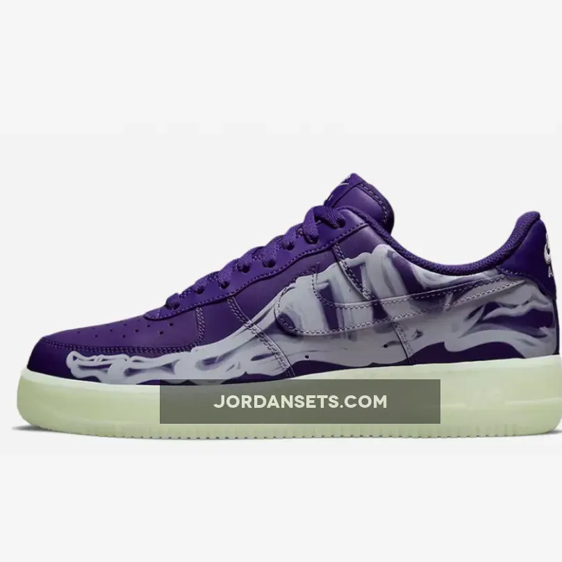 Nike Air Force 1 Skeleton Court Purple/White CU8067-500 skeleton air forces