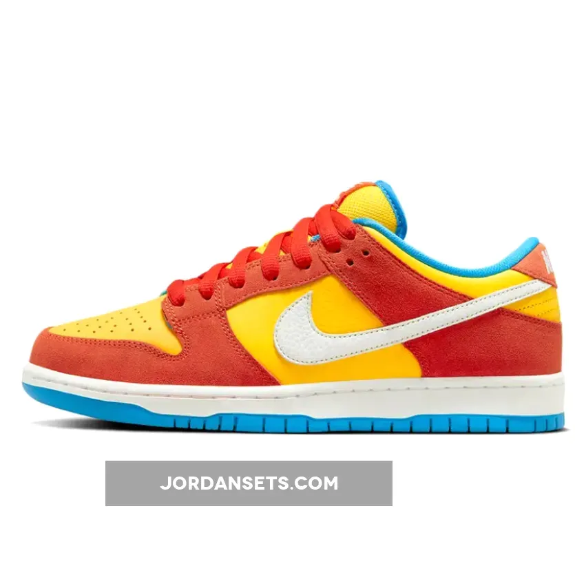 Nike SB Dunk Low 'Bart Simpson' Habanero Red/White-Blue Hero dunks simpson