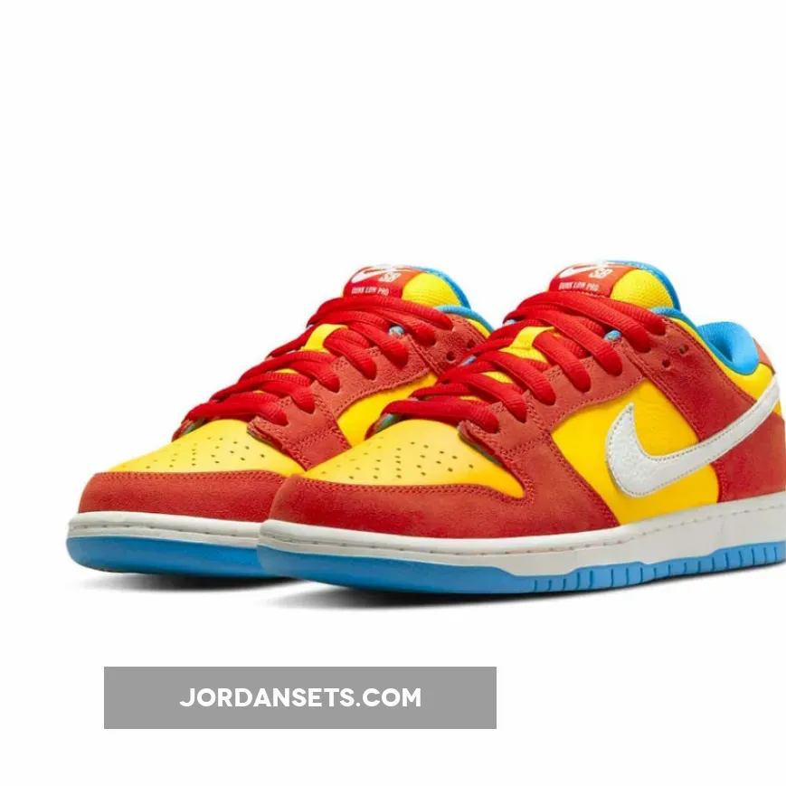 Nike SB Dunk Low 'Bart Simpson' Habanero Red/White-Blue Hero dunks simpson