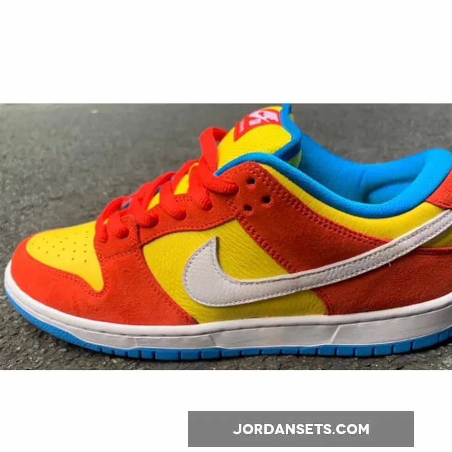 Nike SB Dunk Low 'Bart Simpson' Habanero Red/White-Blue Hero dunks simpson