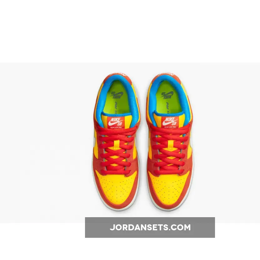 Nike SB Dunk Low 'Bart Simpson' Habanero Red/White-Blue Hero dunks simpson