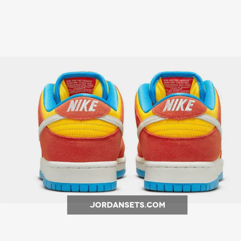 Nike SB Dunk Low 'Bart Simpson' Habanero Red/White-Blue Hero dunks simpson