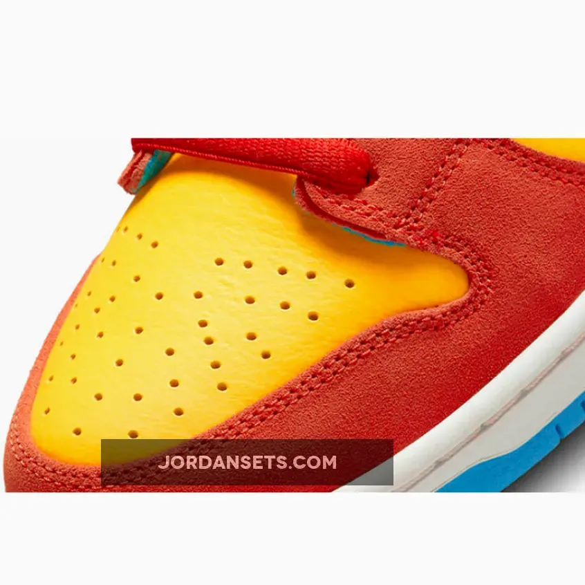 Nike SB Dunk Low 'Bart Simpson' Habanero Red/White-Blue Hero dunks simpson
