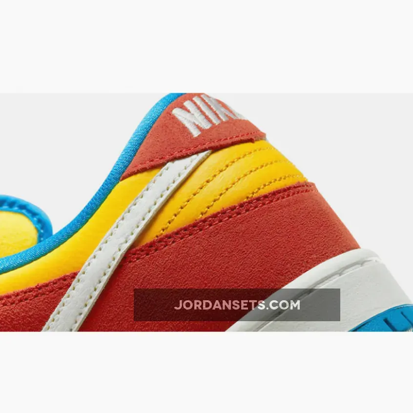 Nike SB Dunk Low 'Bart Simpson' Habanero Red/White-Blue Hero dunks simpson
