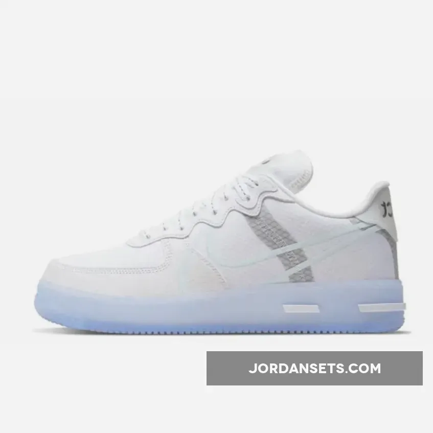 Nike Air Force 1 React White/Light Bone-Sail-Rush Coral #air force 1 react qs white ice