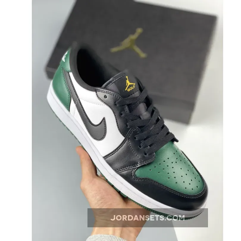Air Jordan 1 Low Golf White/Noble Green/Pollen/Black DD9315-107 / noble green/white/black/pollen