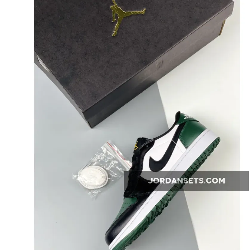 Air Jordan 1 Low Golf White/Noble Green/Pollen/Black DD9315-107 / noble green/white/black/pollen