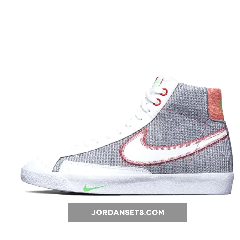 Nike Blazer Mid 77 Recycled Jerseys Grey White CW5838-022 #nike blazer recycled