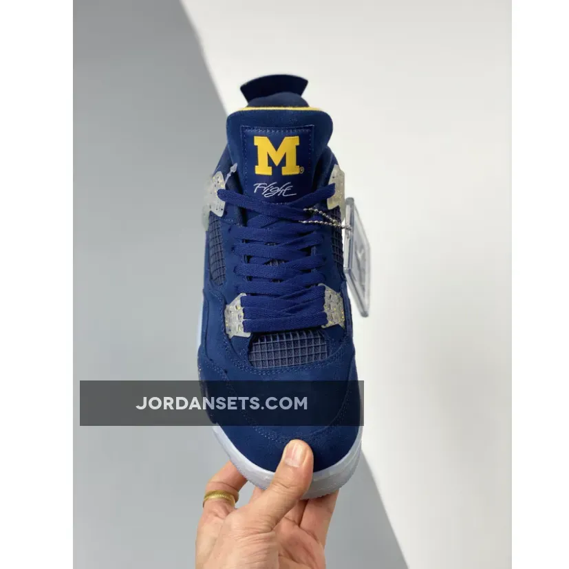 Air Jordan 4 'Michigan Wolverines' PE #jordan 4 michigan