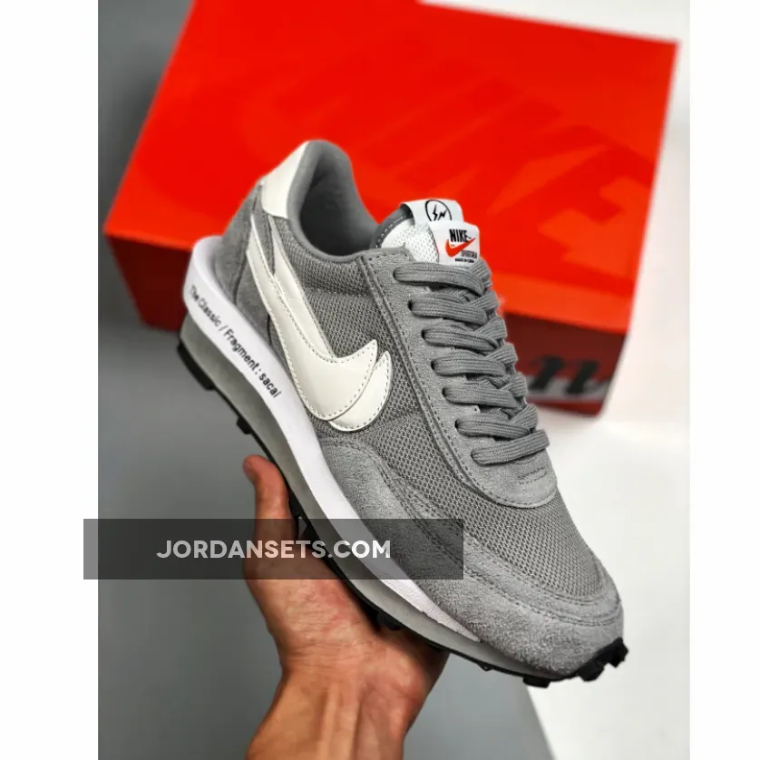 Fragment x Sacai x Nike LDWaffle Grey White For Womens DH2684-001 / nike sacaii waffle