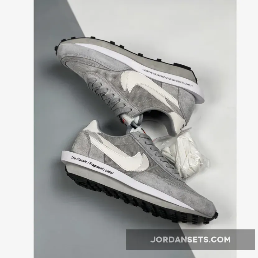Fragment x Sacai x Nike LDWaffle Grey White For Womens DH2684-001 / nike sacaii waffle