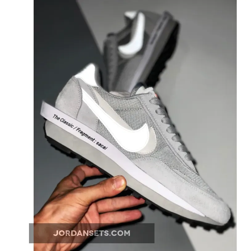 Fragment x Sacai x Nike LDWaffle Grey White For Womens DH2684-001 / nike sacaii waffle