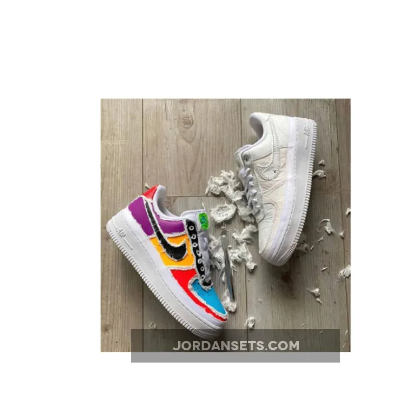 Nike Air Force 1 Low Tear-Away White White Multicolour CJ1650-100 rip shoes nike