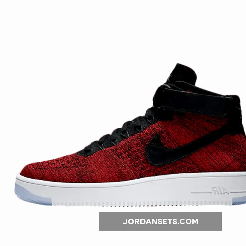 Nike Air Force 1 Ultra Flyknit Mid Red Black 817420-600