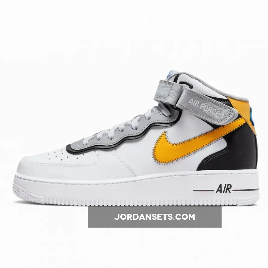 Nike Air Force 1 Mid Athletic Club White Yellow For Womens DH7451-101 - athletic club af1
