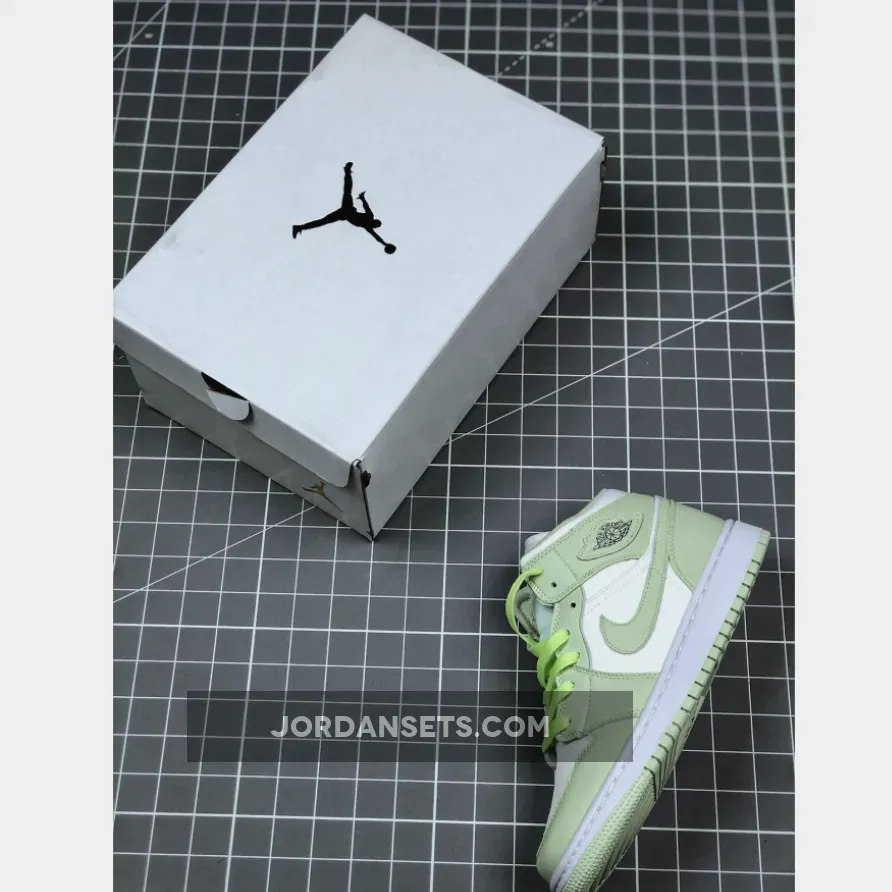 Jordan 1 Mid Spruce Aura Air Jordan 1 Mid WMNS White/Spruce Aura