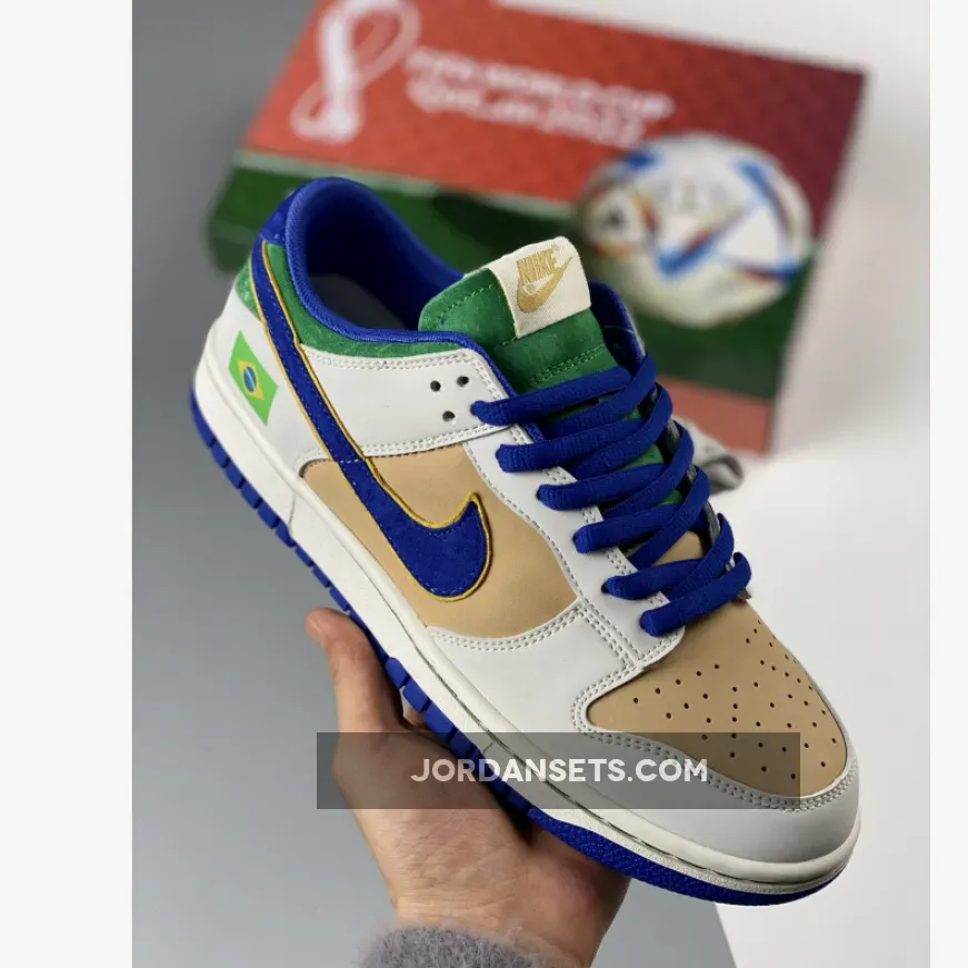 Nike Dunk Low 'Brazil ' White Brown Green 1680452388 To Buy
