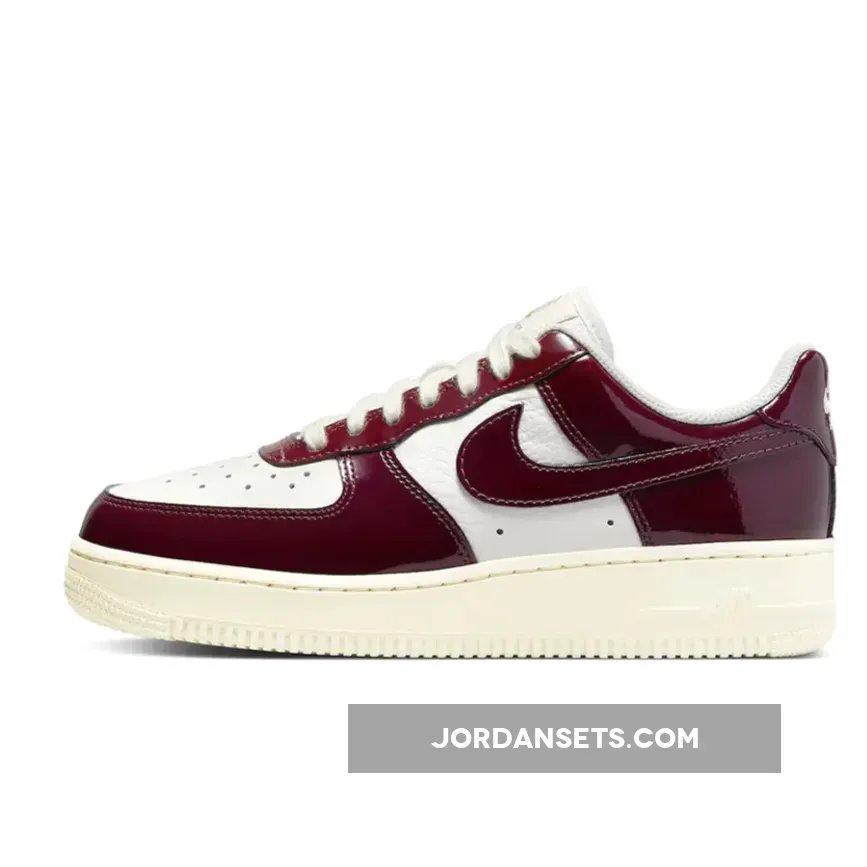 Nike Air Force 1 Low Patent Roman Bust DQ8583-100 / burgundy air force 1 women's